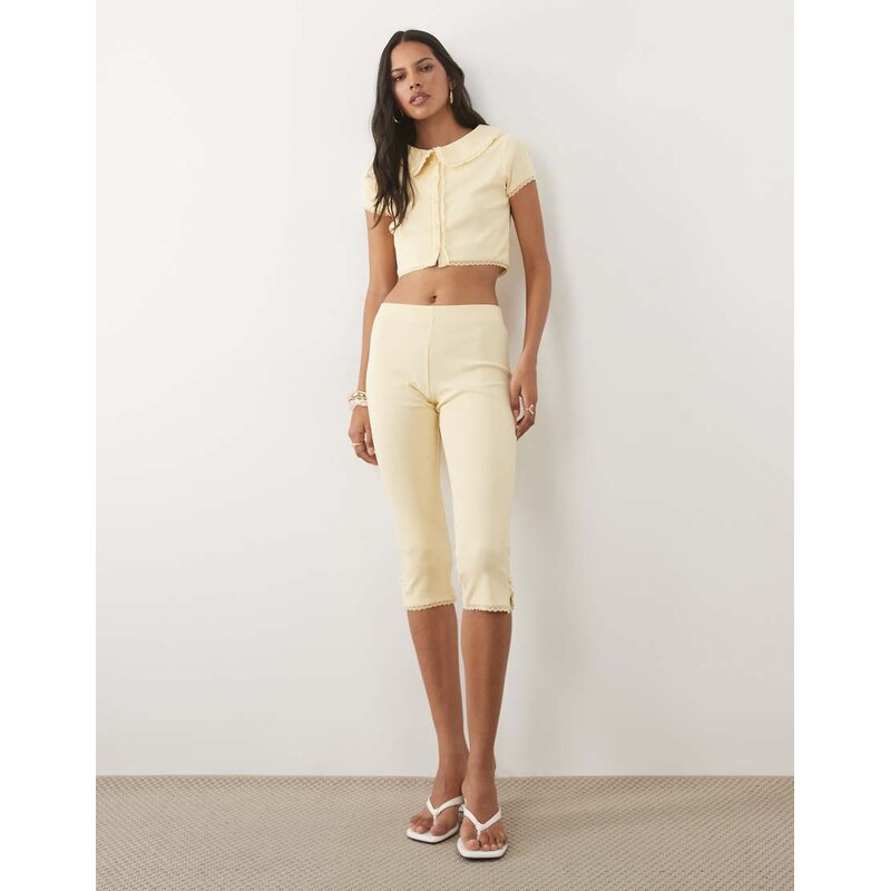 Miss Selfridge capris pant with split bow hem co-ord in