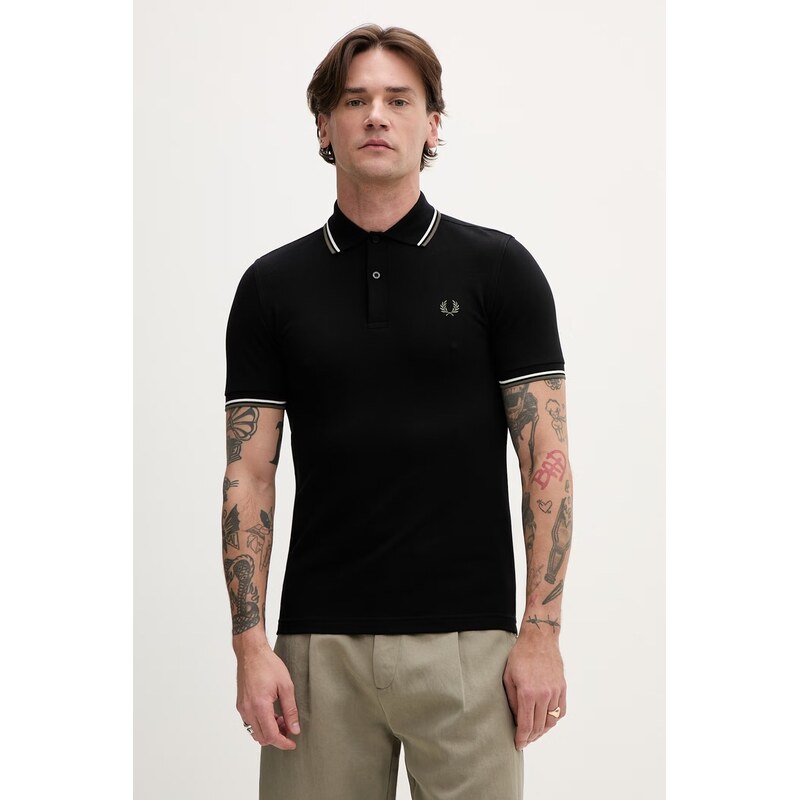 Fred Perry Bavlněné polo tričko Fred Perry The Twin Tipped Shirt