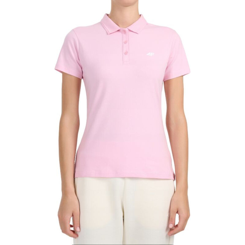 Dámské polo tričko 4F F0768 světle růžové 4FWMM00TPTSF0768 56S