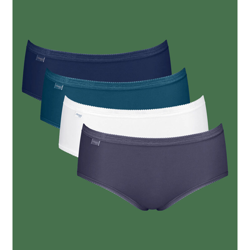 sloggi Basic+ Midi C4P - White / Blue - SLOGGI White / Blue -