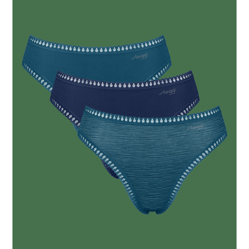 sloggi GO Crush High leg C3P - Turquoise - SLOGGI Turquoise -
