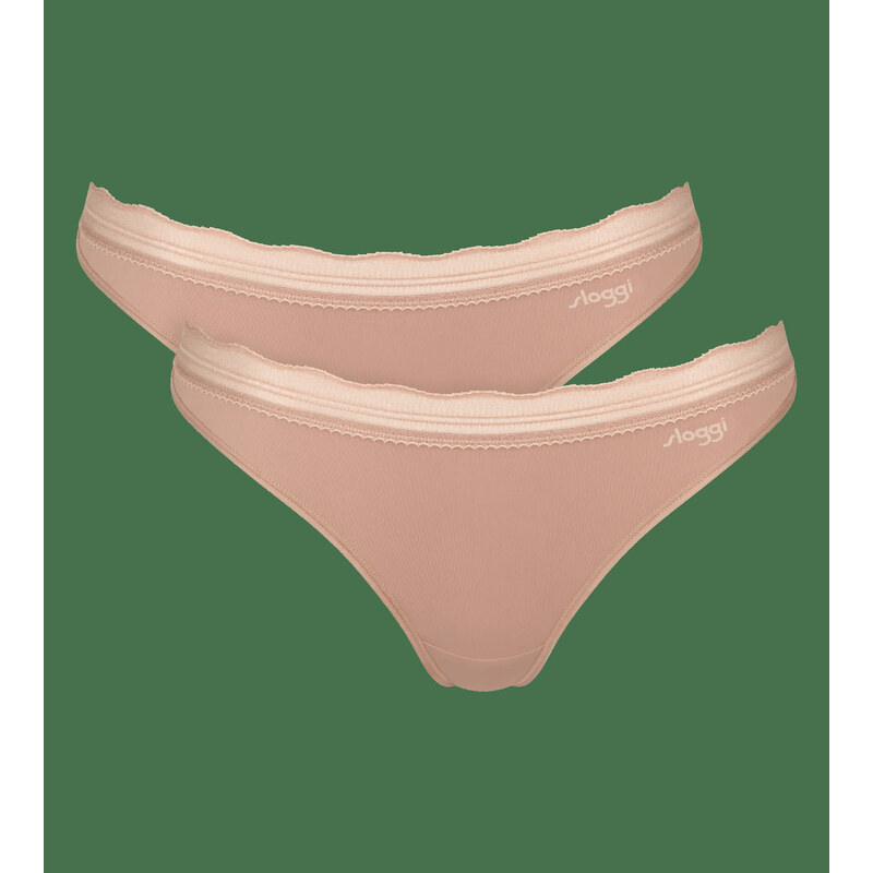 sloggi GO Blush String 2P - Cameo Brown - SLOGGI Cameo Brown -