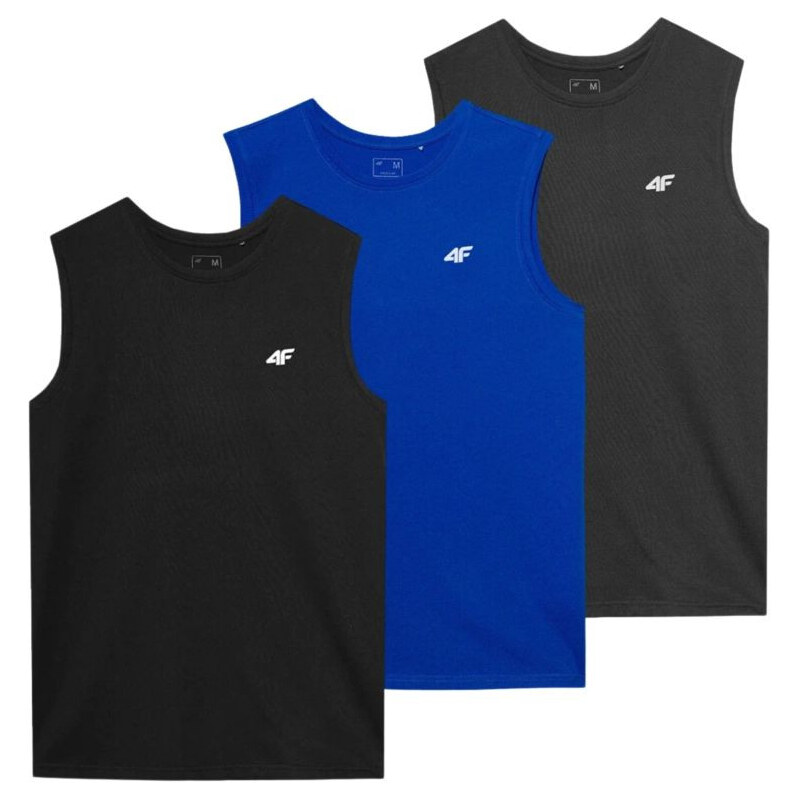 Pánské tílko bez rukávů (SADA 3 KS) 4F 4FWSS26TSLEM362-90S