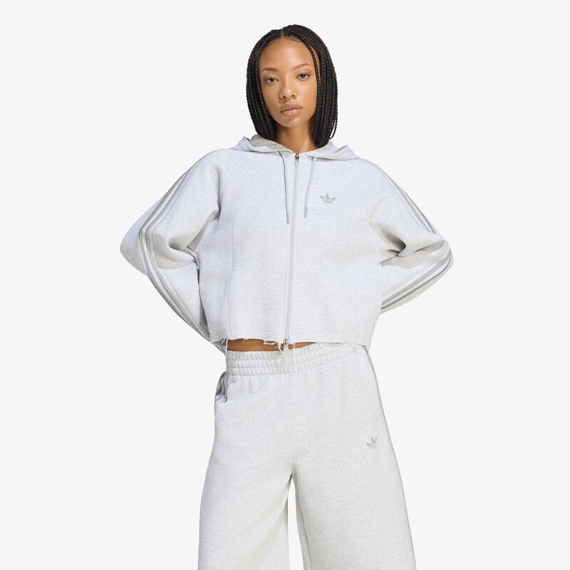 adidas Originals Mikina adidas SST 2.0 Cropped Hoody Light Grey