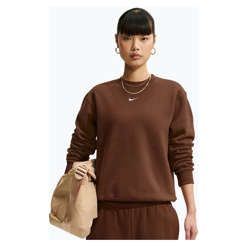 Dámská mikina Nike Studio Fleece cacao wow/sail