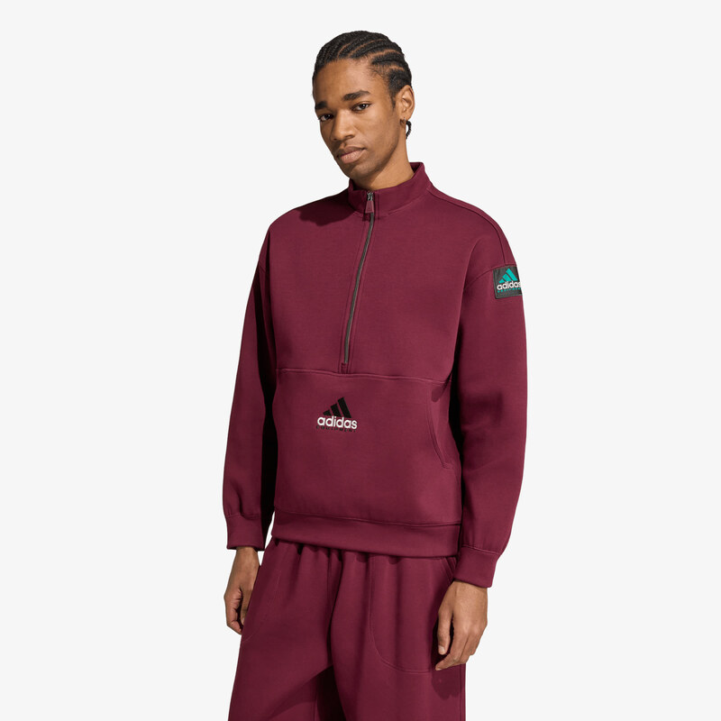 adidas Originals Mikina adidas Equipment Spacer Half-zip Maroon