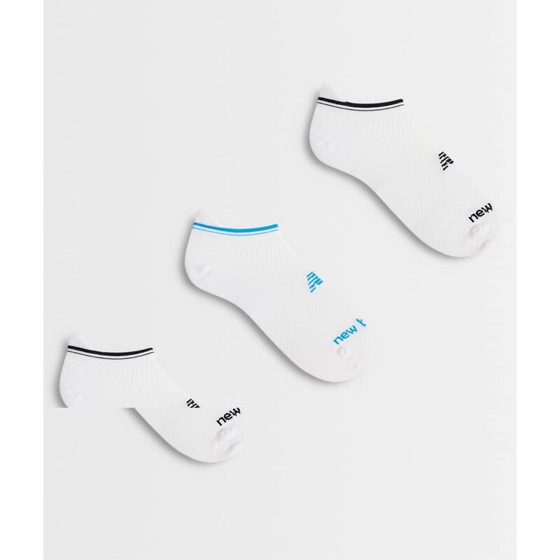New Balance running 3 pack ankle sock in white