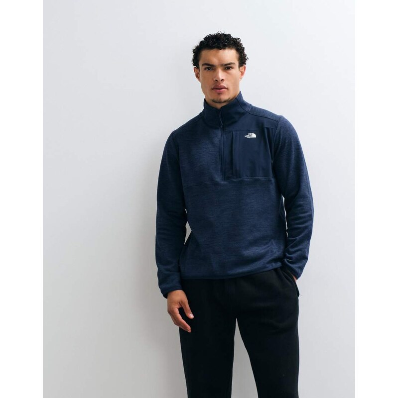 The North Face 1/4 zip performance fleece in navy