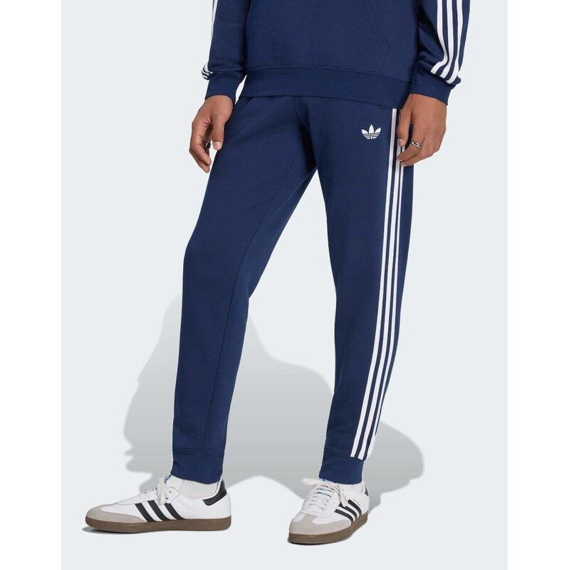 adidas Originals 3-stripes sweatpants in night indigo / white