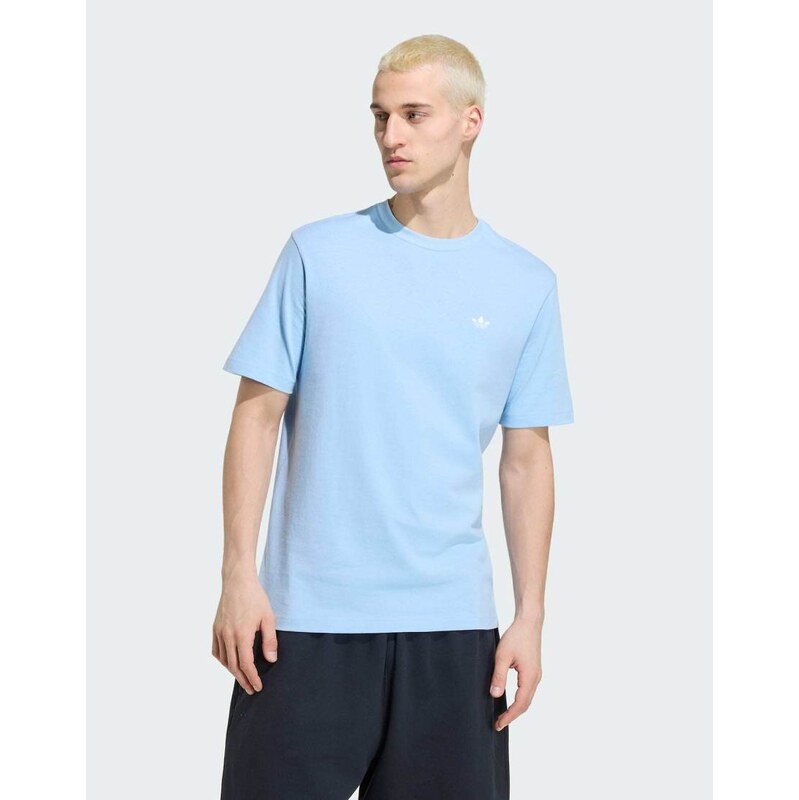 adidas Originals Trefoil essentials t-shirt in clear sky-Blue