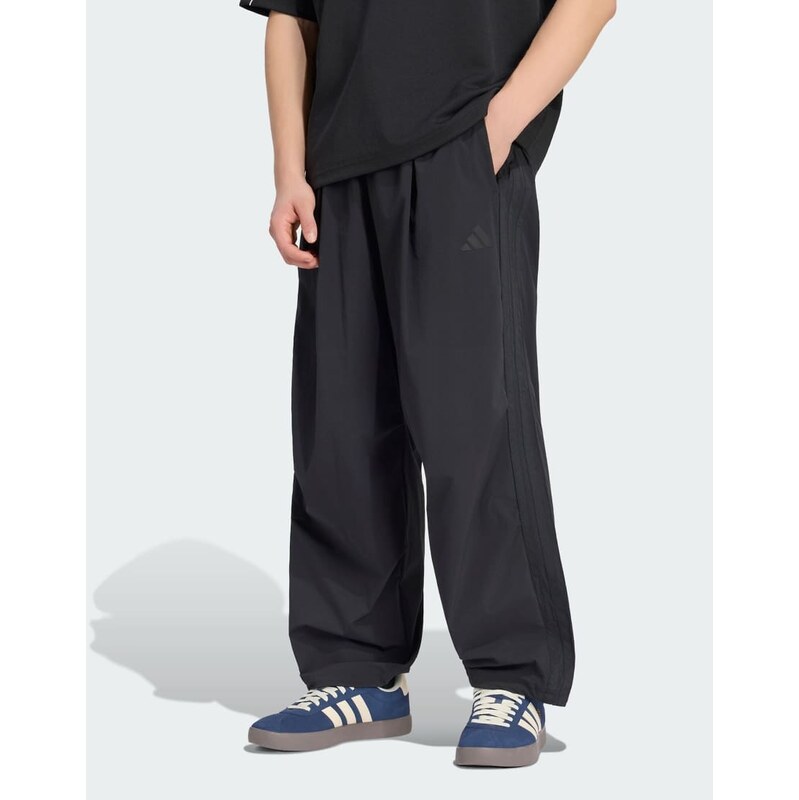 adidas performance City tech 3 stripes pants in black