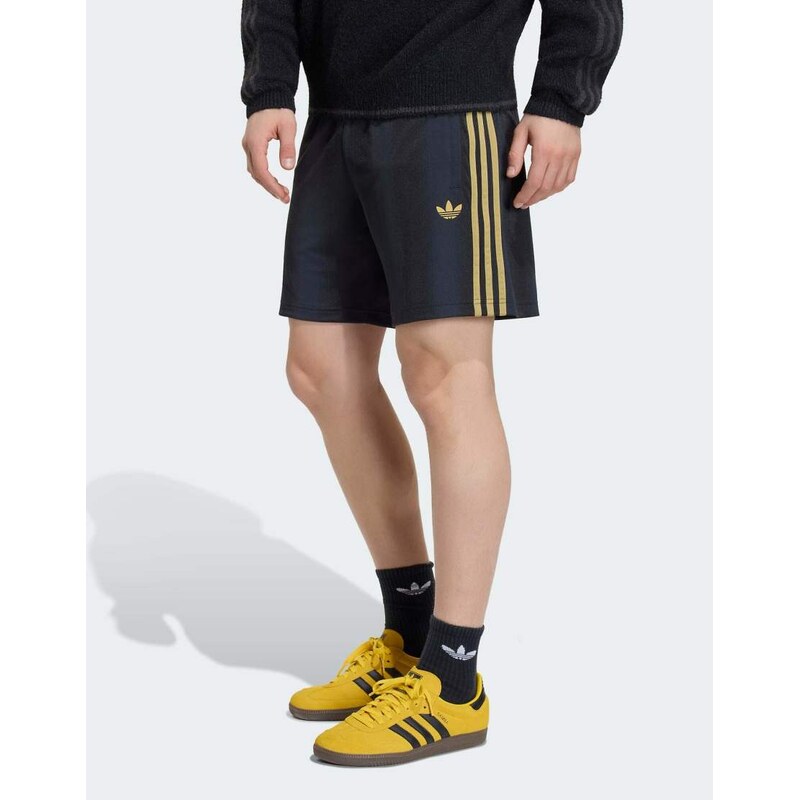adidas Originals Adidas adicolor jacquard shorts in black / dark