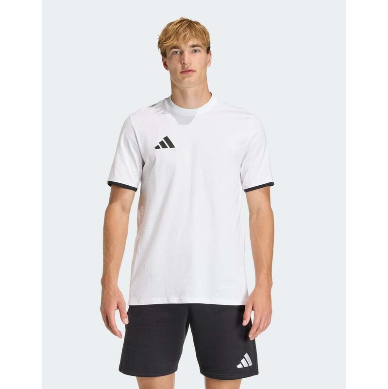 adidas performance Entrada26 tee in white / black