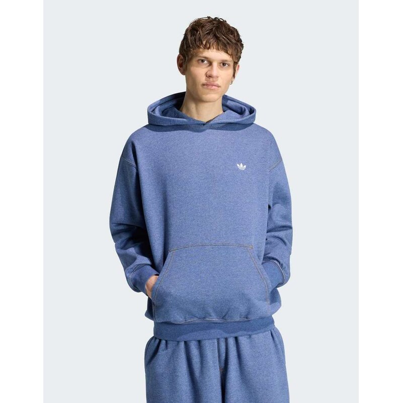 adidas Originals Trefoil essentials melange loose hoodie in crew