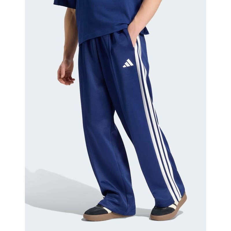 adidas performance Stadium loose open hem pant in dark blue