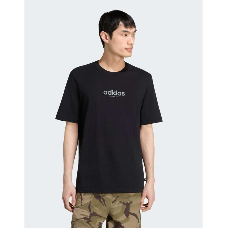 adidas performance Burger flavor graphic t-shirt in black