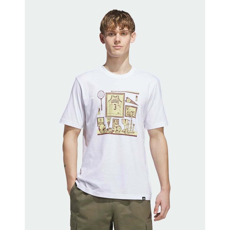 adidas performance Sports bar memorabilia graphic t-shirt in