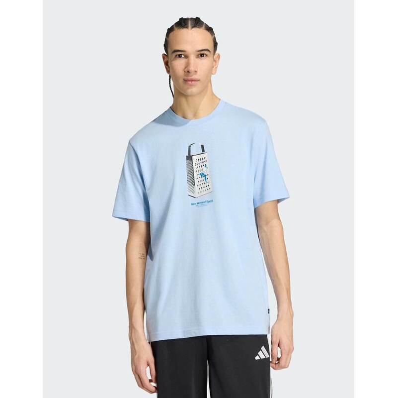 adidas performance Sketches climbing graphic t-shirt in glow