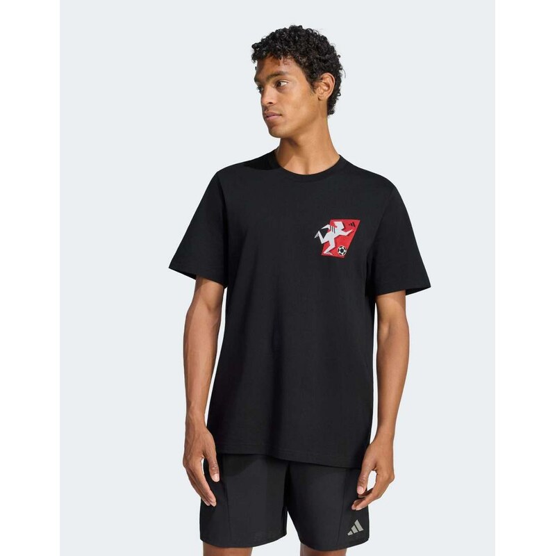 adidas performance Predator graphic t-shirt in black