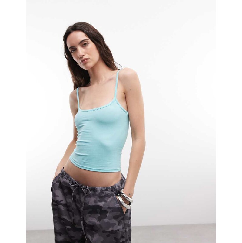 COLLUSION cami top in aqua-Blue