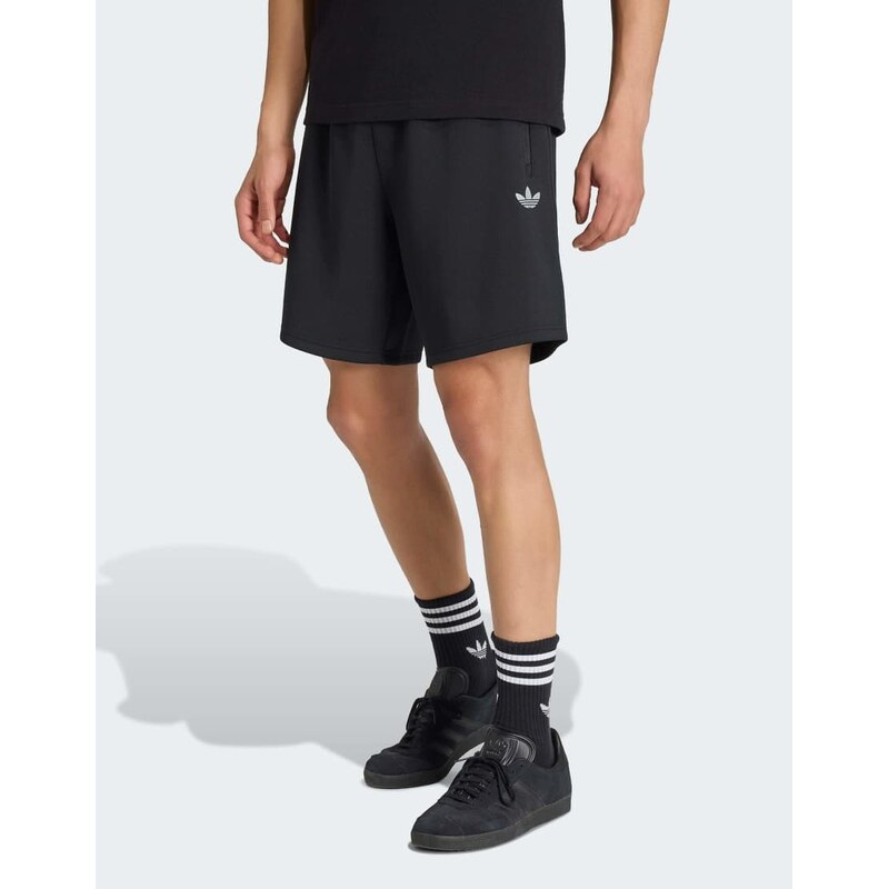 adidas Originals Trefoil essentials spacer shorts in black