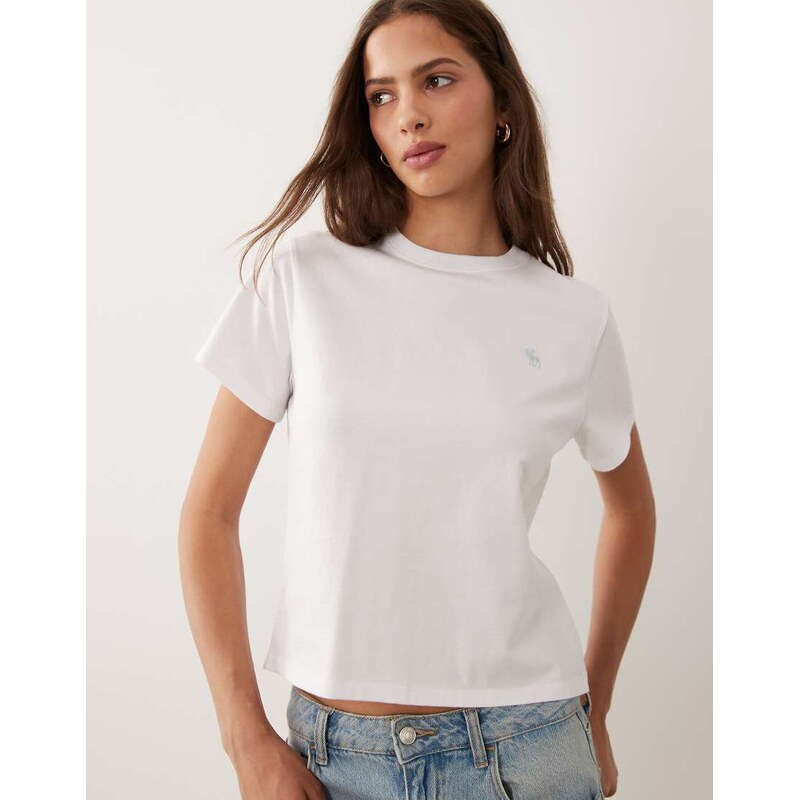 Abercrombie & Fitch icon logo everyday t-shirt in white