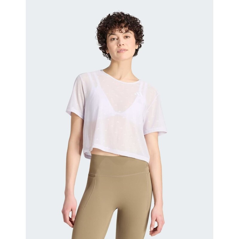 adidas performance Primelift essentials workout boxy mesh t