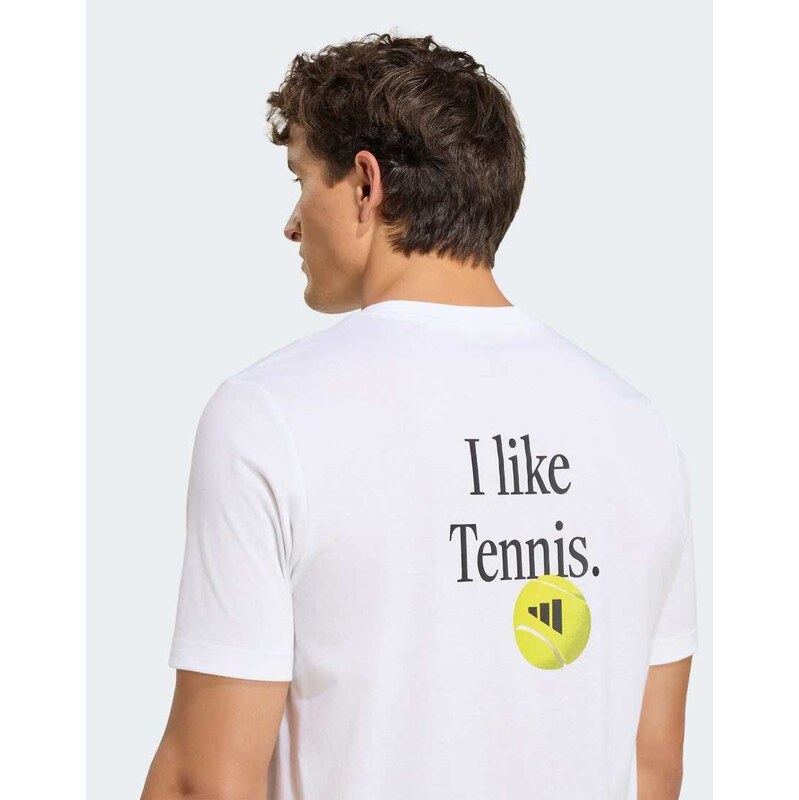 adidas performance Tennis category graphic t-shirt in white /