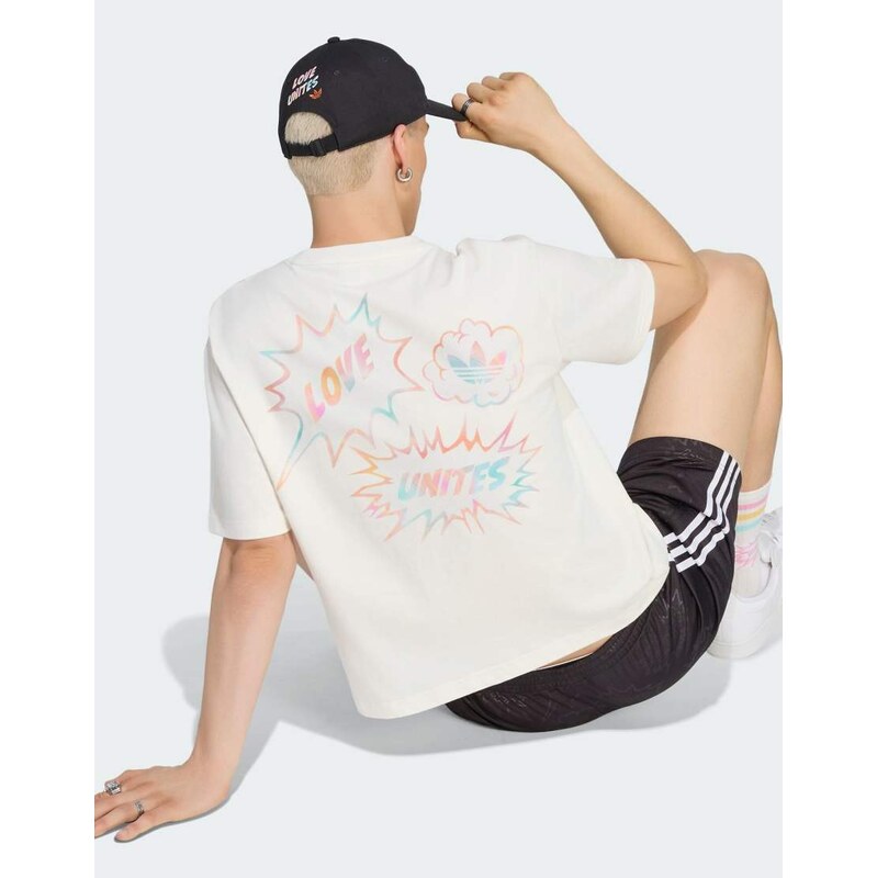 adidas Originals Love unites gfx tee in cloud white