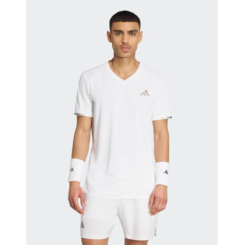 adidas performance Tennis climacool + freelift tee pro in white