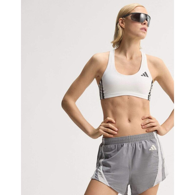 adidas performance Adizero archive running shorts in grey three