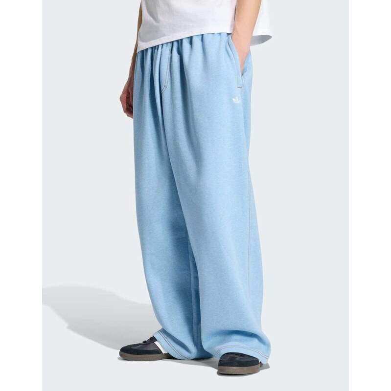 adidas Originals Trefoil essentials melange baggy open hem pants