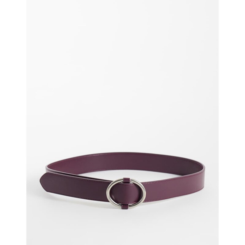 Hollister wide belt in burgundy-Brown