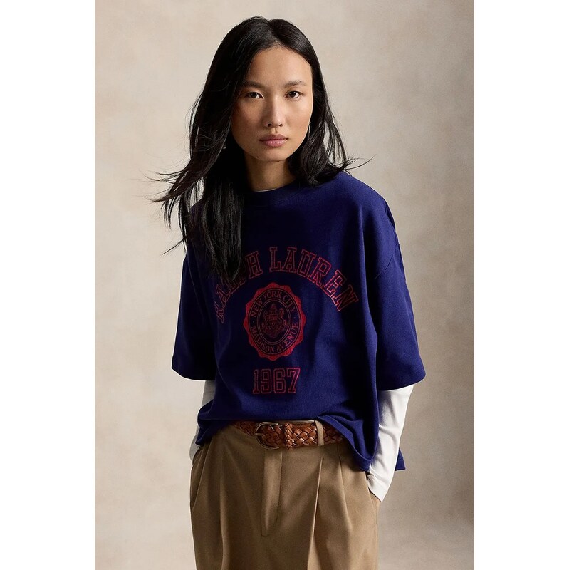 Polo Ralph Lauren oversize tričko dámské bavlněné