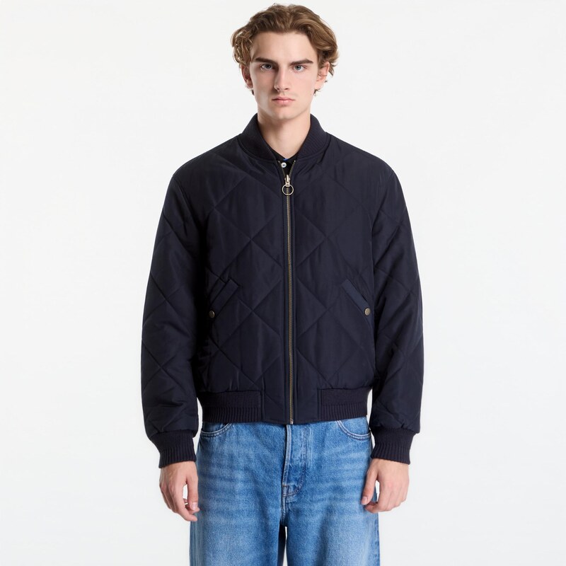 Bunda Gant Reversible Quilted Bomber Jacket Evening Blue M