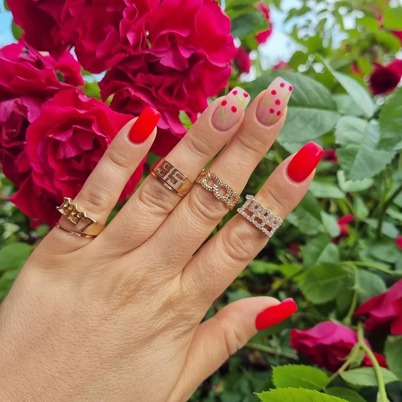 Camerazar Sada 8 Boho Prstenů v Retro Stylu, Zlatá Barva, Šířka