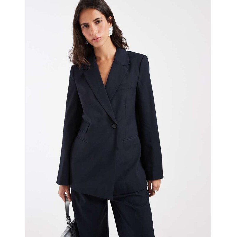 AWARE oversized tailored blazer co-ord in navy