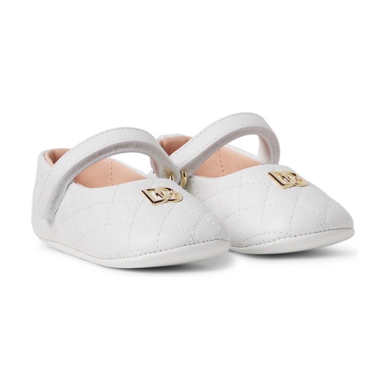 Dolce&Gabbana Kids Baby DG quilted leather Mary Jane flats