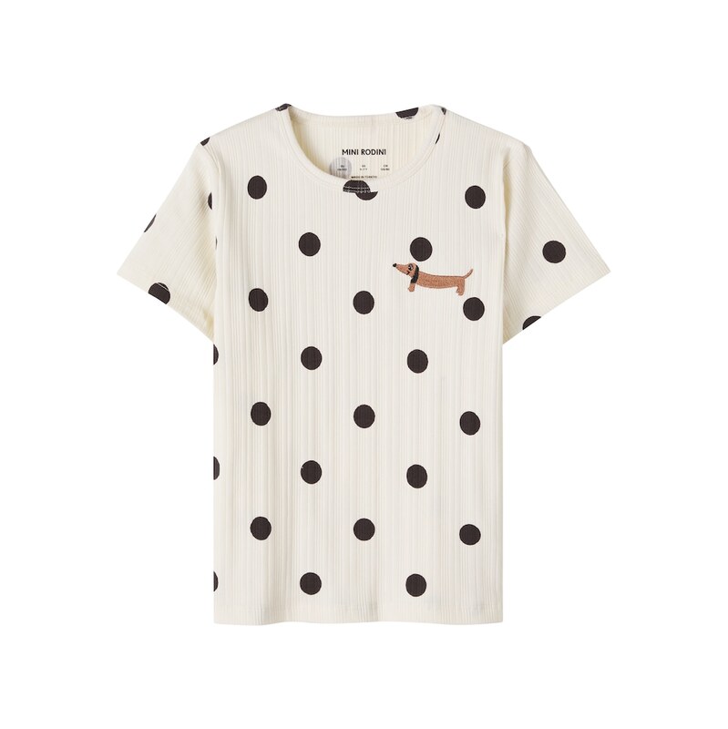 Mini Rodini Polka-dot cotton-blend T-shirt