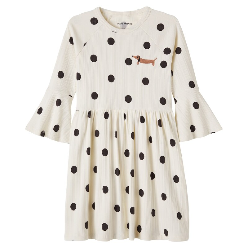 Mini Rodini Polka-dot cotton-blend dress