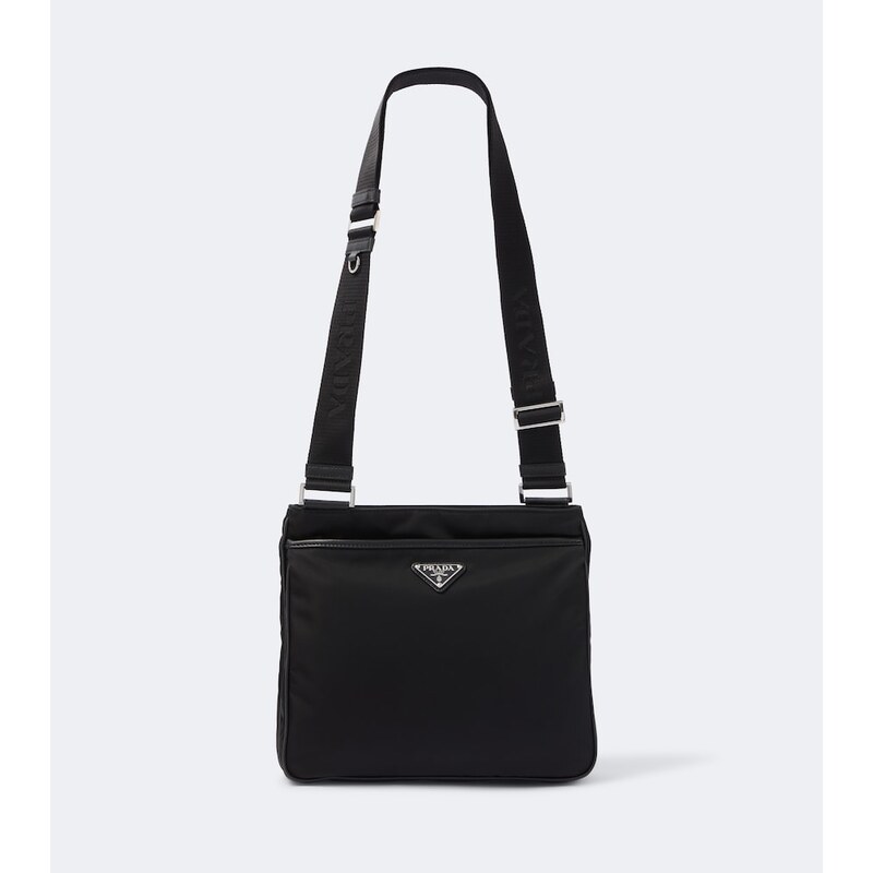Prada Re-Nylon leather-trimmed shoulder bag