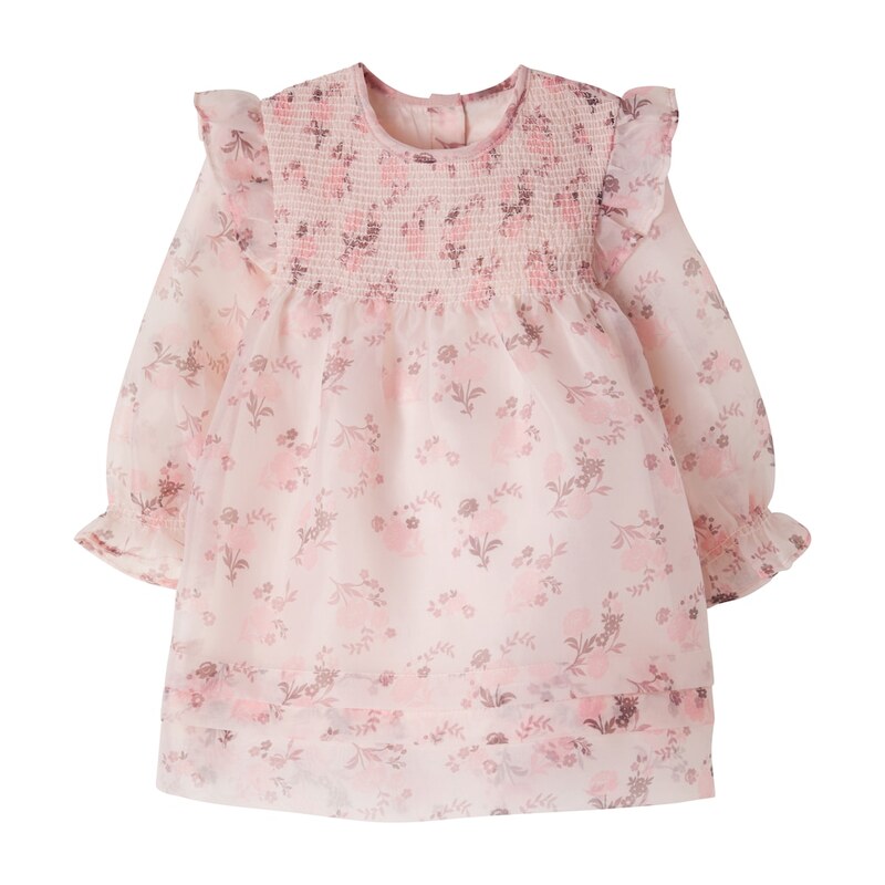 Cera Una Volta Baby Jasmine floral ruffled tulle dress