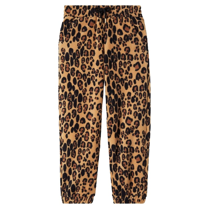 Mini Rodini Leopard print fleece pants