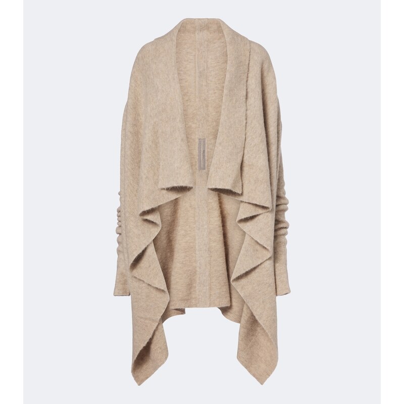 Rick Owens Hooded alpaca and wool-blend cardigan