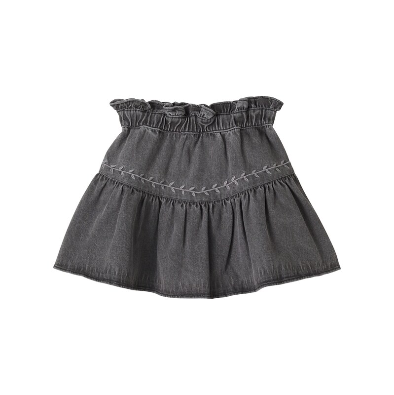 Cera Una Volta Luisella embroidered denim skirt