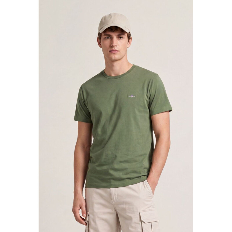 TRIČKO GANT SLIM SHIELD SS T-SHIRT DRY HERB GREEN