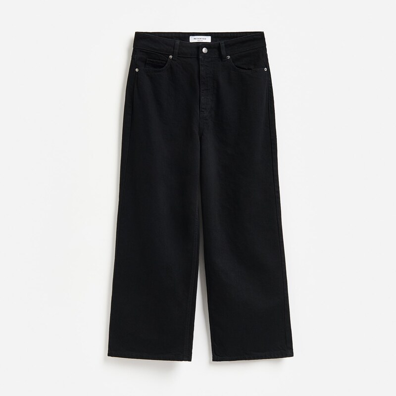 Reserved - Džíny culottes - černý