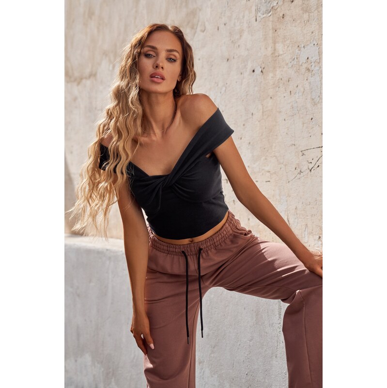 Made Of Emotion Womans Sleeveless top with knotted neckline -