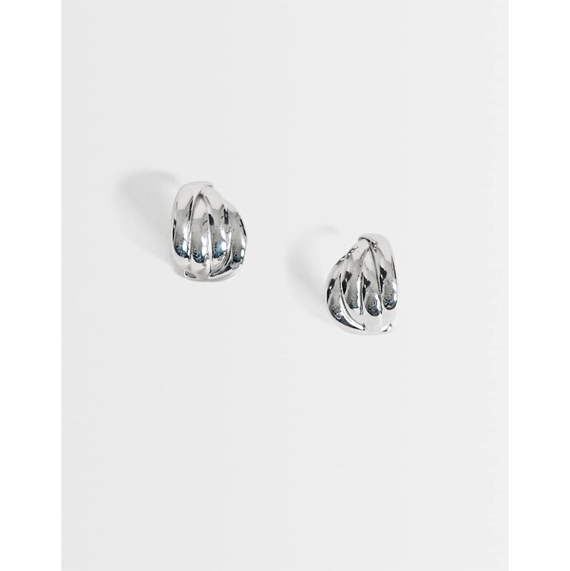 Topshop Emry waterproof stainless steel stud earring in silver