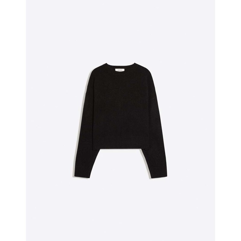Bershka Round neck jumper in black